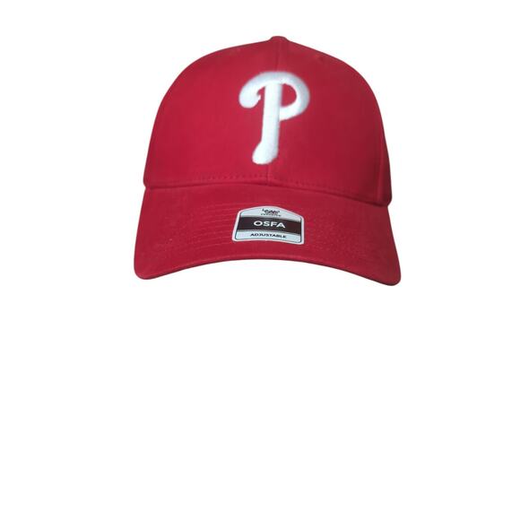MLB Fan Favorite Philadelphia Phillies Red Men Structured Adjustable Hat Cap NEW - Picture 1 of 10